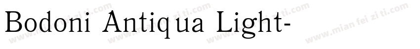 Bodoni Antiqua Light字体转换